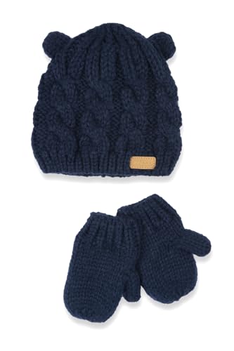 Chicco, Bonnet et Gants pour Enfants en Tricot de Coton, Fait en Italie, Unisexe 0-24 Mois, Bleu, 24 Mois von Chicco