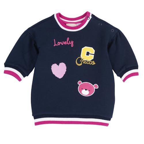 Chicco, Kleid Baby Mädchen mit Langarm, aus weichem Stoff, Maschinenwaschbar, Kleidung Neugeborene 0-24 Monate, Entworfen in Italien von Chicco