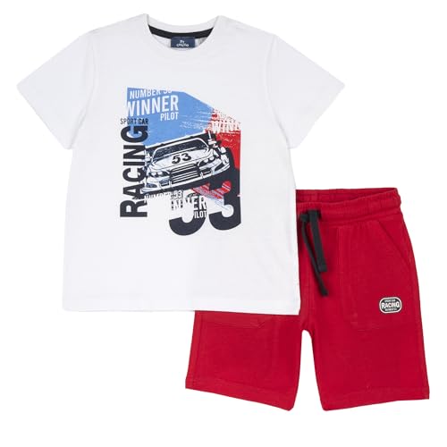 Chicco, Komplette Baby mit T-Shirt und Kurze Hose mit Elastischem Bund, mit Modernen und Trendigen Grafiken, 100% Baumwolle, Maschinenwaschbar, Baby und Junge Kleidung, Entworfen in Italien von Chicco