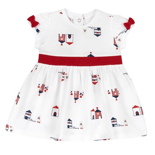 Chicco, Kleid Neugeborene mit Kurzarm, mit bequemer Knopfleiste, aus weicher Baumwolle, maschinenwaschbar, Babykleidung 0-24 Monate, Entworfen in Italien von Chicco