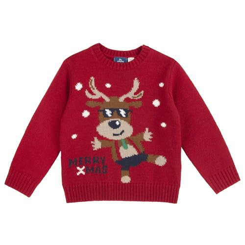 chico Unisex Kinder Weihnachtsstrickpullover Hose, Rot (4), 6A von Chicco