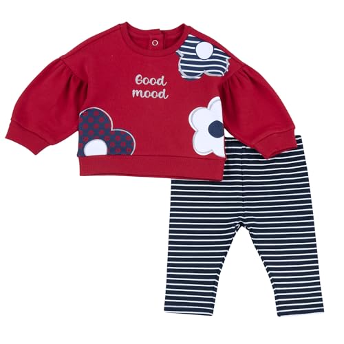 chico Baby - Mädchen Zweiteiliges Outfit: Leggings und Sweatshirt Jogginganzug, Rot (1), 3A von Chicco