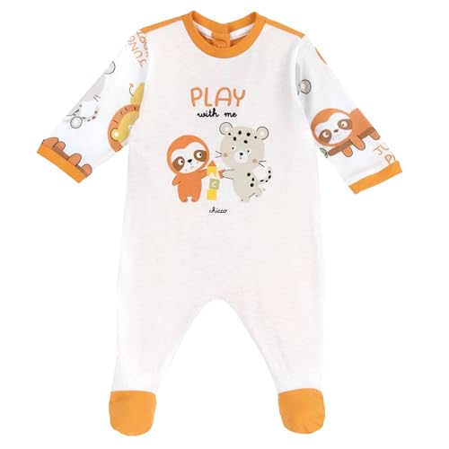 Chicco, Overall Mit Rückenöffnung, Baby - Unisex, Orange (2), 0M, Design in Italien von Chicco