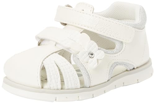 Chicco, Sandalen met Dubbele Klittenband Wit, Comfortabel, Licht, Flexibel en Atmungsaktive, Mädchen, Entworfen in Italien von Chicco