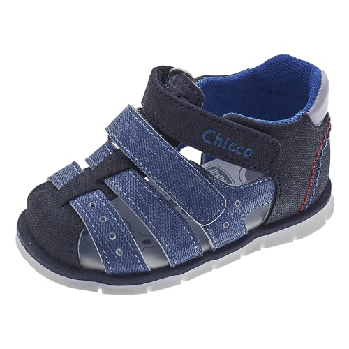 Chicco, Sandalen met Dubbele Klittenband en Gesloten Neus, Comfortabel, Licht, Flexibel en Atmungsaktive, Jungen, Entworfen in Italien von Chicco