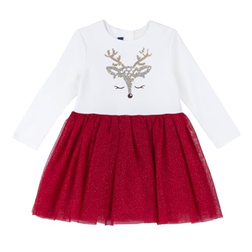Chicco, Weihnachtskleid Mädchen und Baby, mit bequemer Öffnung am Rücken, aus warmem und weichem Stoff, maschinenwaschbar, Kleidung Mädchen und Baby, Geschenkidee Mädchen, Entworfen in Italien von Chicco