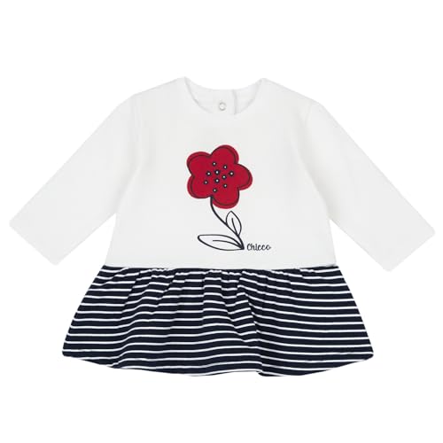 Chicco, Vestito a maniche lunghe, Baby - Mädchen, Mehrfarbig, 1M, Entworfen in Italien von Chicco