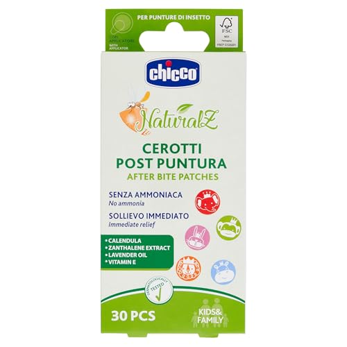 Chicco 30 Pflaster nach dem Stichen von Insekten und Mücken | Ammonikfreie Nachpunktur mit Ringelblume, geeignet für Kinder, mit beruhigender Funktion. von Chicco