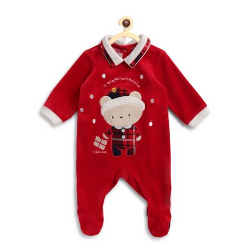 Chicco Baby-Jungen Babyanzug mit Windelöffnung Kleinkind-Schlafanzge, Rot, 0 Monate von Chicco