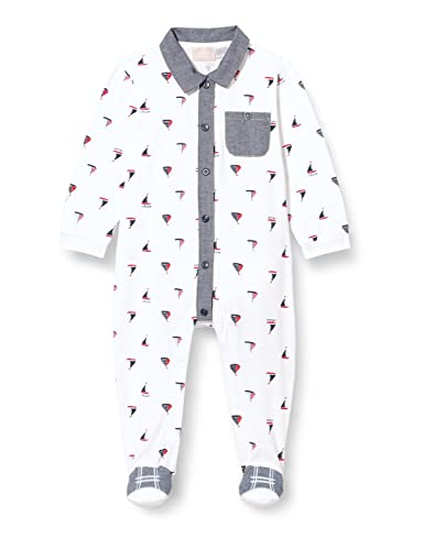 Chicco Baby - Jungen Jumpsuit mit Frontöffnung, Weiß (424), 6 Monate von Chicco