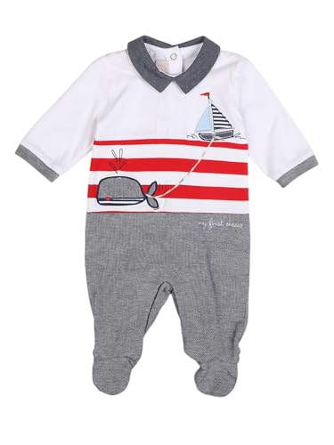 Chicco Baby - Jungen Jumpsuit mit Mittelbeinöffnung, Weiß (423), 9 Monate von Chicco