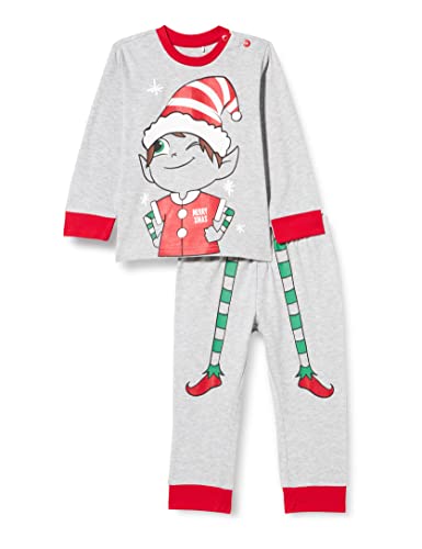 Chicco Baby-Jungen LANGÄRMLIGER Pyjama Pyjamaset, grau und rot, 15 Monate von Chicco