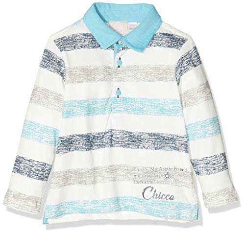 Chicco Baby-Jungen Polo Maniche Lunghe Poloshirt, Weiß (Naturale 030), 56 (Herstellergröße: 062) von Chicco