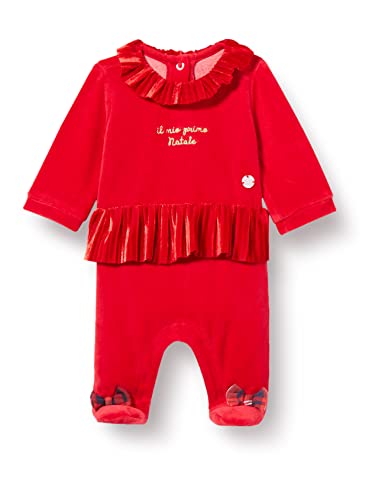 Chicco Baby-Mädchen Babyanzug mit Beinöffnung Strampler mit Beinausschnitt, Rot, 3 Monate von Chicco