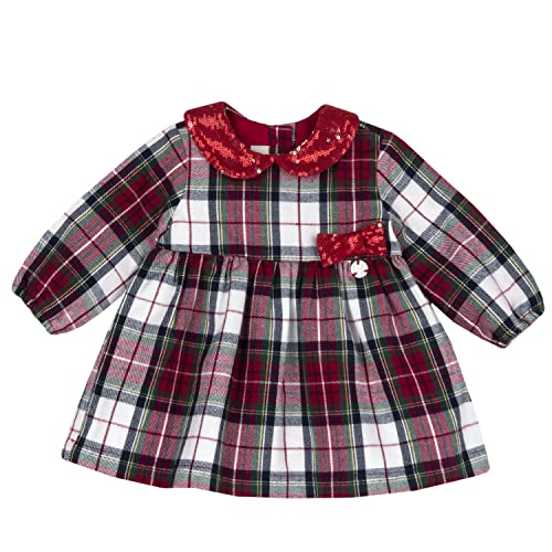 Chicco Baby-Mädchen Langärmliges Kleid Freizeitkleid, Rot Und Weiß, 6 Monate von Chicco