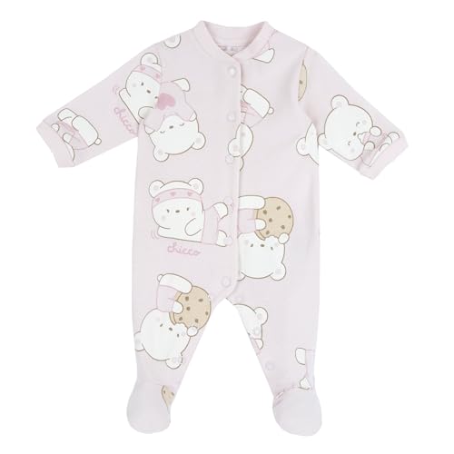 Chicco Baby - Mädchen Overall mit Frontöffnung Bottone, Rosa (3), 3 Monate von Chicco