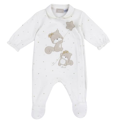 Chicco Baby - Mädchen Overall mit Frontöffnung Bottone, Weiß (3), 0 Monate von Chicco