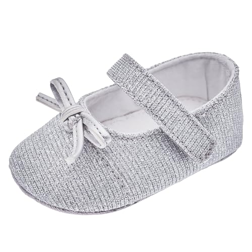 Chicco, Ballerina met Handige Klittenband, Ideaal voor Ceremonies en Speciale Gelegenheden, Comfortabel, Licht, Flexibel en Atmungsaktive, Baby - Mädchen, Silber, 15 EU, Design in Italien von Chicco