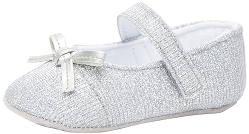 Chicco, Ballerina met Handige Klittenband, Ideaal voor Ceremonies en Speciale Gelegenheden, Comfortabel, Licht, Flexibel en Atmungsaktive, Baby - Mädchen, Silber, 16 EU, Design in Italien von Chicco