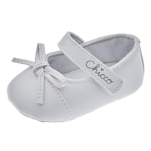 Chicco, Ballerina met Handige Klittenband, Ideaal voor Ceremonies en Speciale Gelegenheden, Comfortabel, Licht, Flexibel en Atmungsaktive, Baby - Mädchen, Bianco, 15 EU, Design in Italien von Chicco