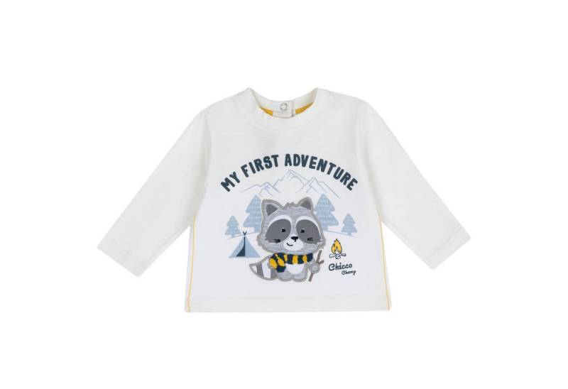 Chicco Langarmshirt Langarmshirt (1-tlg) Kinder Langarmshirt „My First Adventure“ – Süßes Waschbär-Design von Chicco