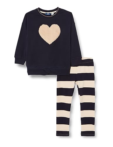 Chicco Mädchen Set 2 Stück Sweat Shirt + Leggings Trainingshose, Blau gestreift, 12 Jahre von Chicco