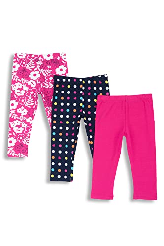 Chicco Caprihosen Leggings Set aus Baumwolle, Jogginghose Mädchen, Fuchsie, 3 jahre (pack of 3) von Chicco