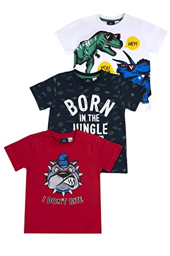 Chicco Set Kurzarm T-Shirt aus Baumwolle, T-shirts Jungen, Blau, 2 jahre (pack of 3) von Chicco