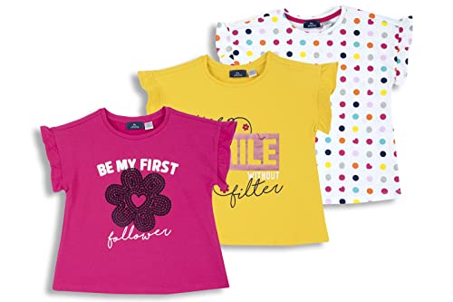 Chicco Set Kurzarm T-Shirt aus Baumwolle, T-shirts Mädchen, Gelb, 15 monate (pack of 3) von Chicco