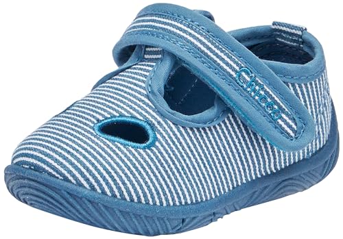 Chicco, Hausschuhe für Kinder, Kinderschuhe für den Kindergarten und, mit Praktischem Klettverschluss, Italienisches Design, Hellblau 2, 28 EU von Chicco