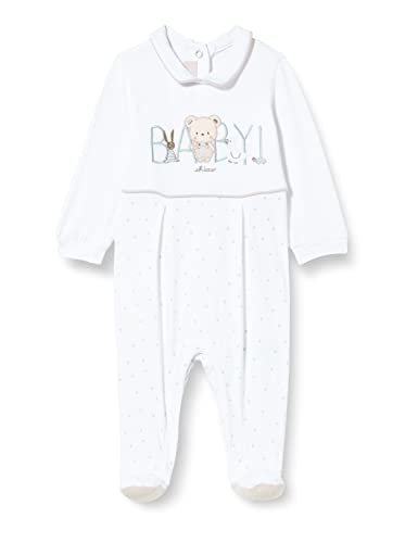 Chicco Unisex Baby Jumpsuit mit Mittelbeinöffnung, Weiß (484), 9 Monate von Chicco