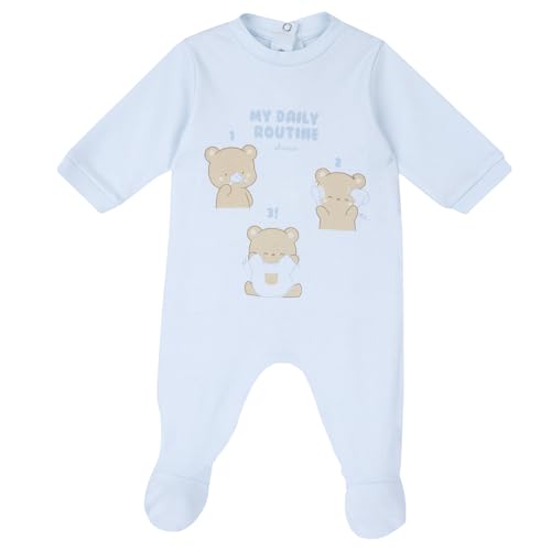 Chicco Unisex Baby Overall mit Klappenöffnung Bottone, Azurblau, 3 Monate Chicco Unisex Baby Overall mit Klappenöffnung Bottone, Azurblau, 3 Monate von chico