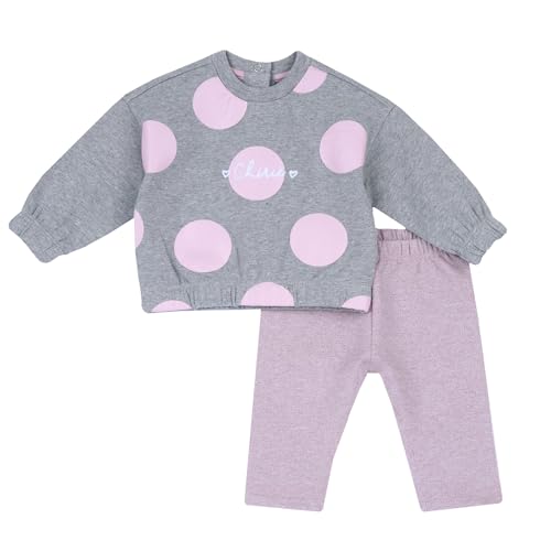 chico Baby - Mädchen Zweiteiliges Outfit: Leggings und Sweatshirt Jogginganzug, Rosa (1), 3M von Chicco