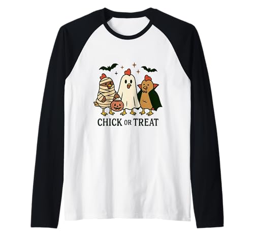 Chick Or Treat Süße Halloween-Lehrerin für Herren und Damen Raglan Chick Or Treat Süße Halloween-Lehrerin für Herren und Damen Raglan von Chick Or Treat Halloween Witch Spooky Chicken