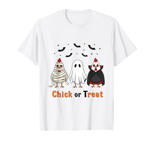 Chick Or Treat Süße Halloween-Lehrerin für Herren und Damen T-Shirt von Chick Or Treat Halloween Witch Spooky Chicken