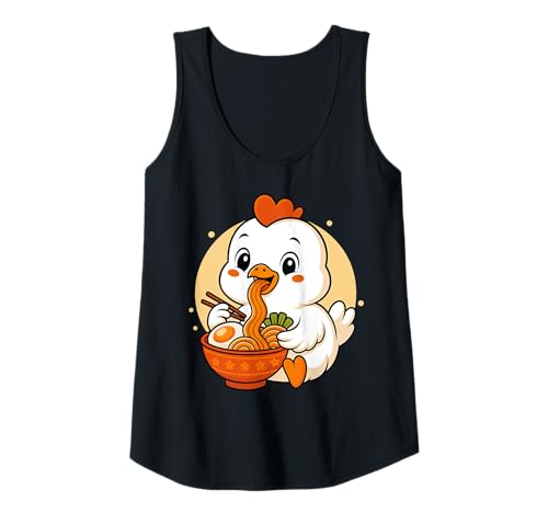 Damen Kawaii Chicken Eating Ramen-Grafik Japanische Hühnchen-Grafik Tank Top Damen Kawaii Chicken Eating Ramen-Grafik Japanische Hühnchen-Grafik Tank Top von Chicken Eating Ramen Funny Japanese Kawaii Design