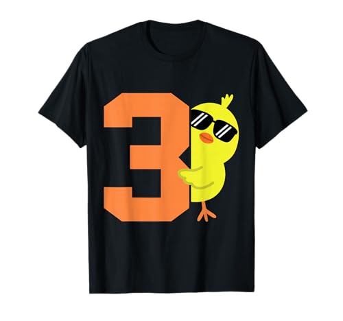Kinder 3. Geburtstag Huhn Themed Cute 3 Year Old Boys Chick T-Shirt Kinder 3. Geburtstag Huhn Themed Cute 3 Year Old Boys Chick T-Shirt von Chicken Farm Animal Themed Outfit For 3 Year Old