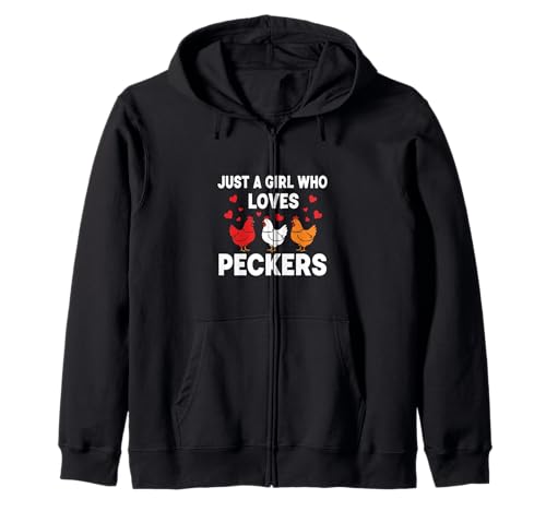 Nur EIN Mädchen, das Peckers Farm Animal Lover liebt Kapuzenjacke Nur EIN Mädchen, das Peckers Farm Animal Lover liebt Kapuzenjacke von Chicken Humor Jokes Funny Homestead Farm
