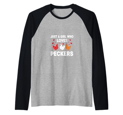 Nur EIN Mädchen, das Peckers Farm Animal Lover liebt Raglan Nur EIN Mädchen, das Peckers Farm Animal Lover liebt Raglan von Chicken Humor Jokes Funny Homestead Farm