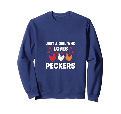 Nur EIN Mädchen, das Peckers Farm Animal Lover liebt Sweatshirt Nur EIN Mädchen, das Peckers Farm Animal Lover liebt Sweatshirt von Chicken Humor Jokes Funny Homestead Farm