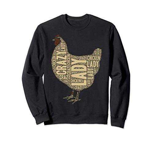 Verrückte Hühnerlady,lustige Bauernhöfe Sweatshirt Verrückte Hühnerlady,lustige Bauernhöfe Sweatshirt von Chicken Lady Farmer