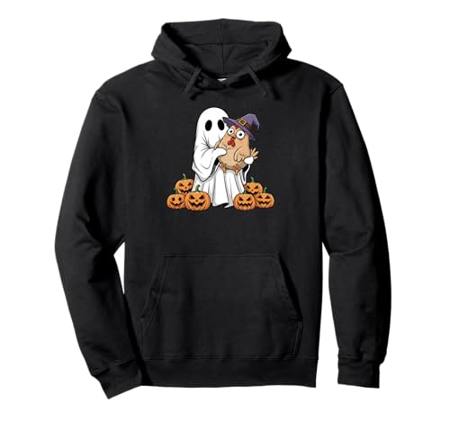 Lustiger Geist Huhn Kürbis Halloween Kinder Herren Damen Pullover Hoodie von Chicken Lovers Cute Halloween Outfits for Boy Girl