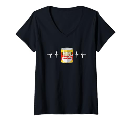 Damen Konserven Suppe flüssige Lebensmittel Kochen Tomatensuppe T-Shirt mit V-Ausschnitt Damen Konserven Suppe flüssige Lebensmittel Kochen Tomatensuppe T-Shirt mit V-Ausschnitt von Chicken Miso And Tomato Pho Soup Apparel