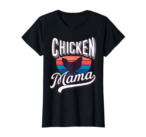 Damen Huhn Mama Henne Blumen Huhn Bäuerin Spruch T-Shirt von Chicken Mom Farmer Bauernhof Hühnerstall Outfit
