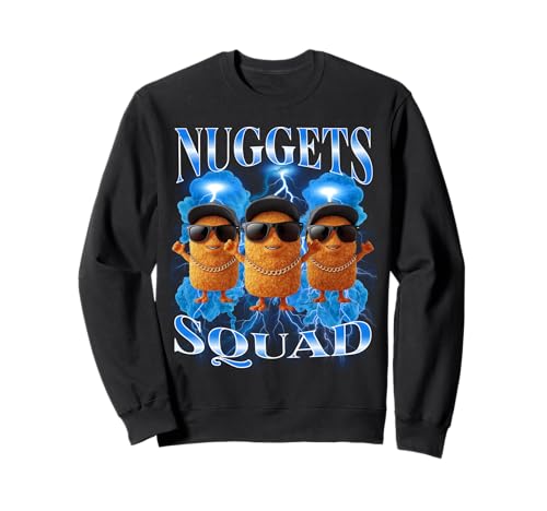 Chicken Nuggets Squad Rap 90er Jahre Vintage Herren Bootleg Sweatshirt von Chicken Nuggets Funny Rap Meme Bootleg Designs