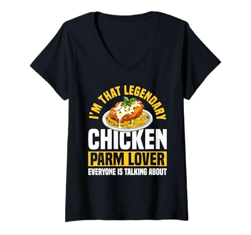 Damen Im That Legendary Chicken Parm Lover T-Shirt mit V-Ausschnitt Damen Im That Legendary Chicken Parm Lover T-Shirt mit V-Ausschnitt von Chicken Parm Liebhaber Design Idee