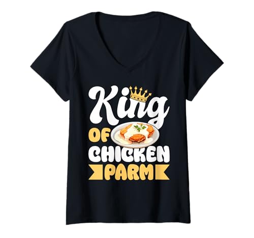 Damen King of The Chicken Parm Lover T-Shirt mit V-Ausschnitt Damen King of The Chicken Parm Lover T-Shirt mit V-Ausschnitt von Chicken Parm Liebhaber Design Idee