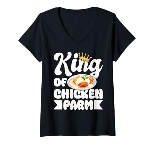 Damen King of The Chicken Parm Lover T-Shirt mit V-Ausschnitt Damen King of The Chicken Parm Lover T-Shirt mit V-Ausschnitt von Chicken Parm Liebhaber Design Idee