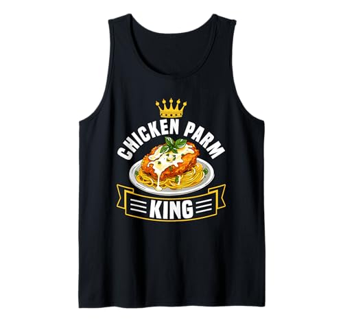 Herren Chicken Parm King Lover Tank Top von Chicken Parm Liebhaber Design Idee