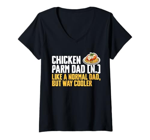 Damen Chicken Parm Dad Definition Fathers Day T-Shirt mit V-Ausschnitt Damen Chicken Parm Dad Definition Fathers Day T-Shirt mit V-Ausschnitt von Chicken Parm Liebhaber Designs Idee